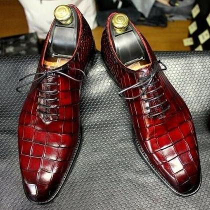 Luxury Stylish Men's Handmade Red..