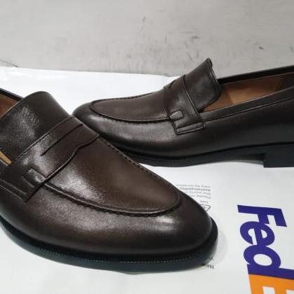 Decent Style Dark Brown Attractive Real Leather..