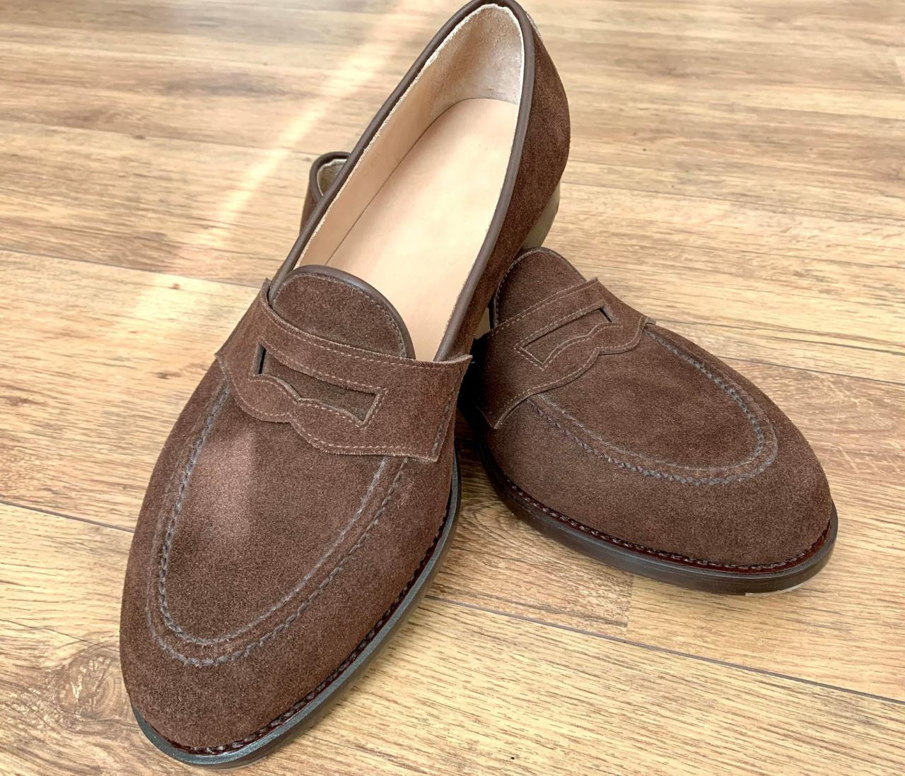 Handmade Brown Moccasin Suede Shoes