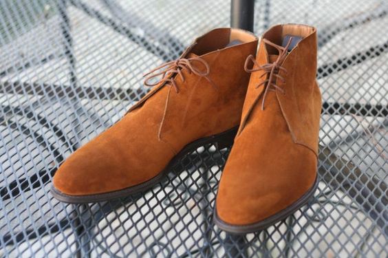 Top Trendy Men's Hand Stitch Brown Chukka Lace Up Suede Boot