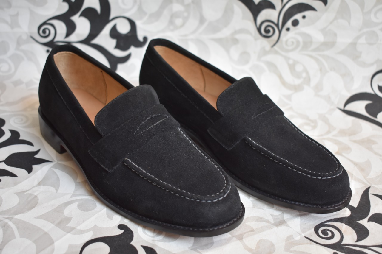 Decent Style Black Moccasin Slips On Loafer Casual Wear Shoes
