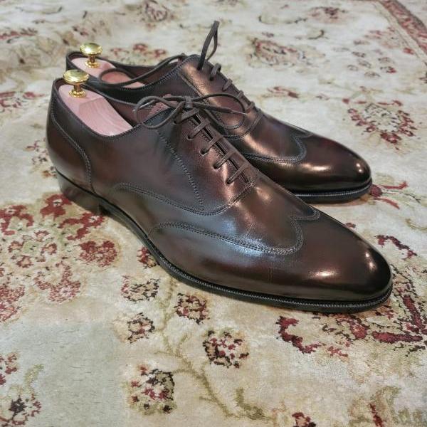 Decent Wear Men's Brown Wingtip Style Leather Lace Up Shoes